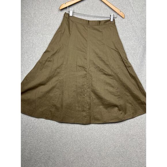 VTG SYLV!A Womens Midi Flare Skirt M Cotton Embroidered Boho Flowy Cottage core - Picture 2 of 11